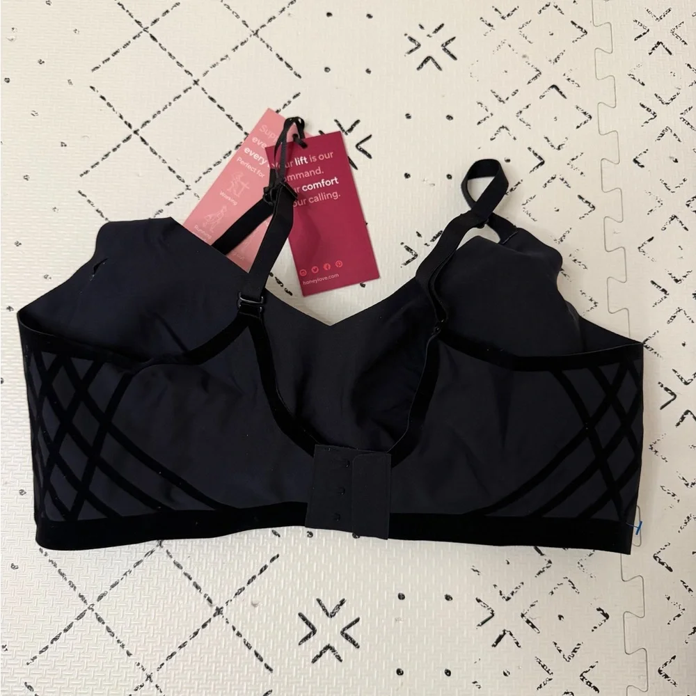 NWT Honeylove Silhouette Bra XL black‎